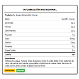 [imagen 3] Tabla Nutricional GU Energy Gel sabor Campfire Smores – Desglose con veintidos gramos de carbohidratos totales.