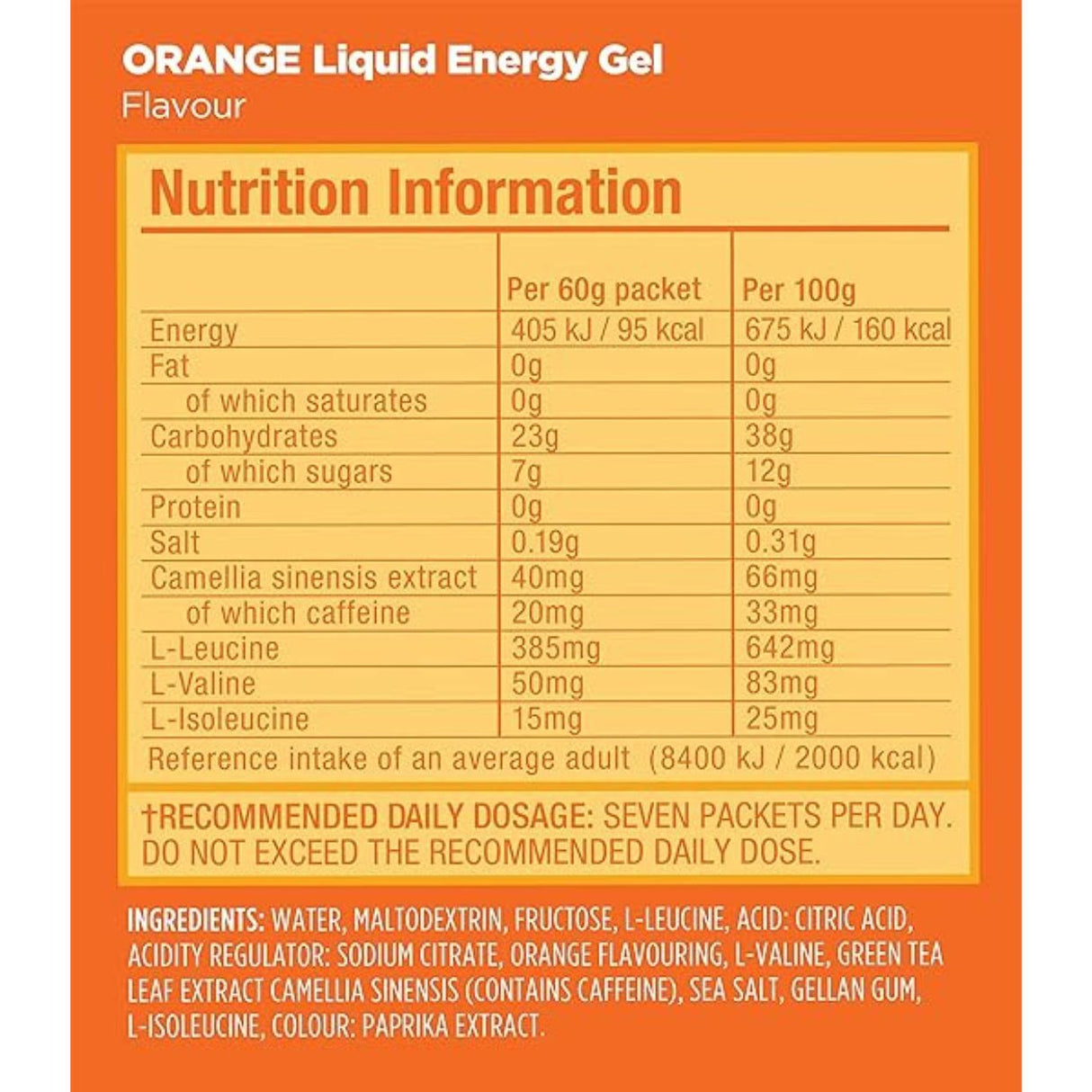 Bebida Energética GU Naranja 60g - Energía deportiva 3