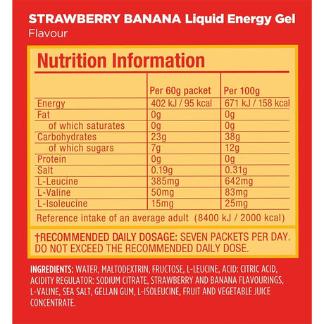 Bebida Energética GU Fresa Banano 60g - Energía deportiva 3