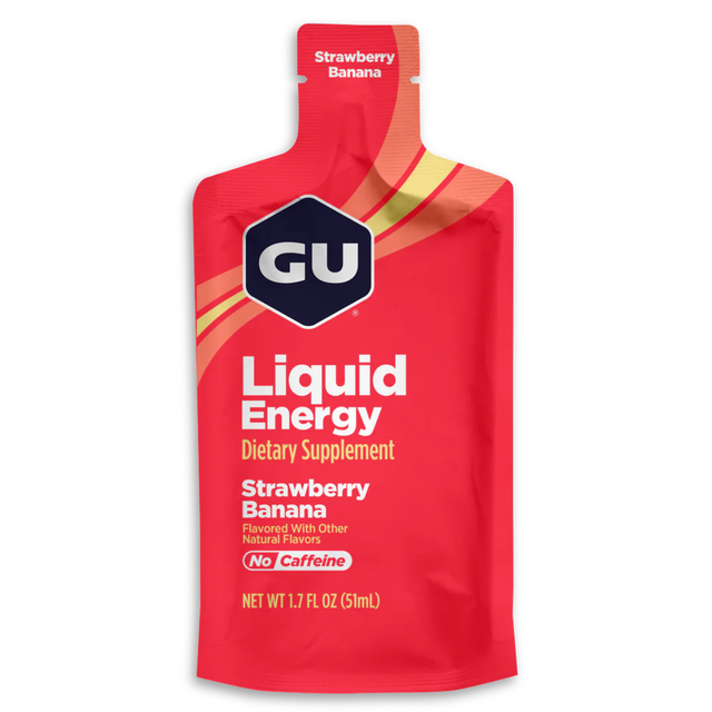 GU Liquid Energy Fresa Banano energía líquida fácil de tragar para deportistas [imagen 1]