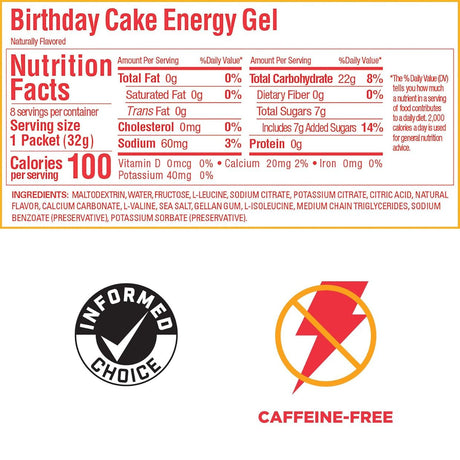 Gel Energizante GU Sin Cafeína Pastel 32g - Energía deportiva 2