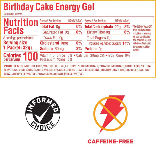 Gel Energizante GU Sin Cafeína Pastel 32g - Energía deportiva 2