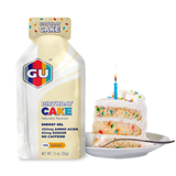 Gel energético GU sin cafeína sabor pastel de cumpleaños para ciclismo [imagen 2]