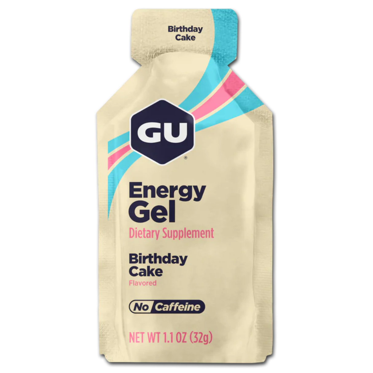 GU Energy Gel pastel de cumpleaños sin cafeína 1 gel energético running [imagen 1]