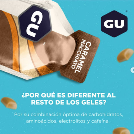 Gel Energizante GU Con Cafeína Caramelo Machiatto 32g - Energía deportiva 3