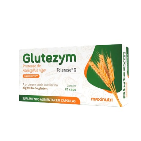Enzimas Digestivas MaxiNutri Glutezym 20 Cápsulas - Digestión Saludable Imagen 1