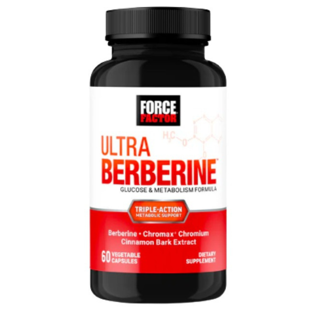 Suplemento Force Factor Berberina Natural 60 Cápsulas - Control Glucosa Imagen 1