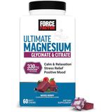 Force Factor Ultimate Magnesium soft chews frutos rojos para relajación diaria [imagen 1].