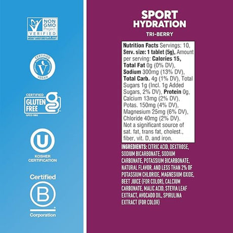 Pastillas Hidratantes Nuun con Electrolitos Frutos Silvestres 10 Tabletas - Hidratación y energía 4
