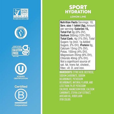 Pastillas Hidratantes Nuun con Electrolitos Lima Limón 10 Tabletas - Energía deportiva 2