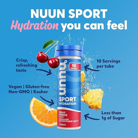 Pastillas Hidratantes Nuun con Electrolitos Ponche Tropical 10 Tabletas - Hidratación y energía 4