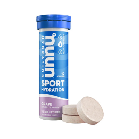 Pastillas Hidratantes Nuun con Electrolitos Uva 10 Tabletas - Hidratación y energía 1