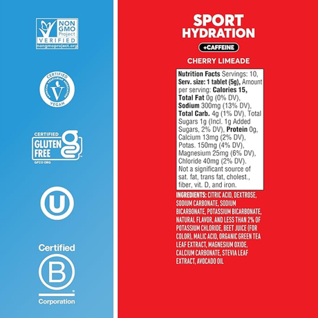 Electrolitos Nuun con cafeína Cherry Limeade para ejercicio [imagen 3]