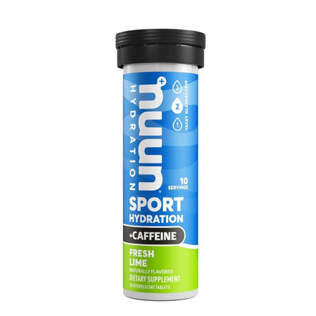 Pastillas Hidratantes Nuun con Cafeína Lima  10 Tabletas - Energía deportiva