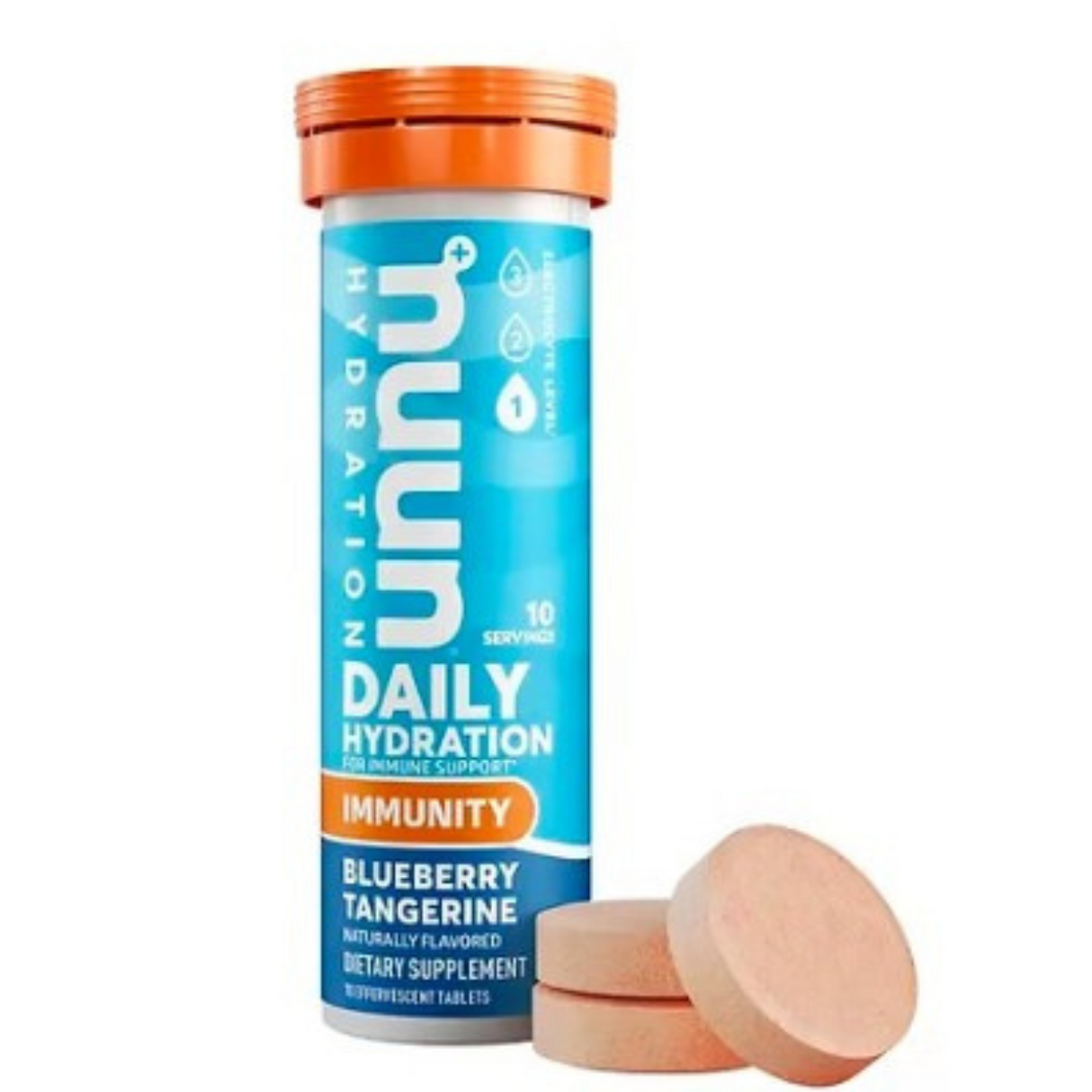 Pastillas Hidratantes Nuun Immunity Arándano mandarina 10 Tabletas - Energía deportiva 3