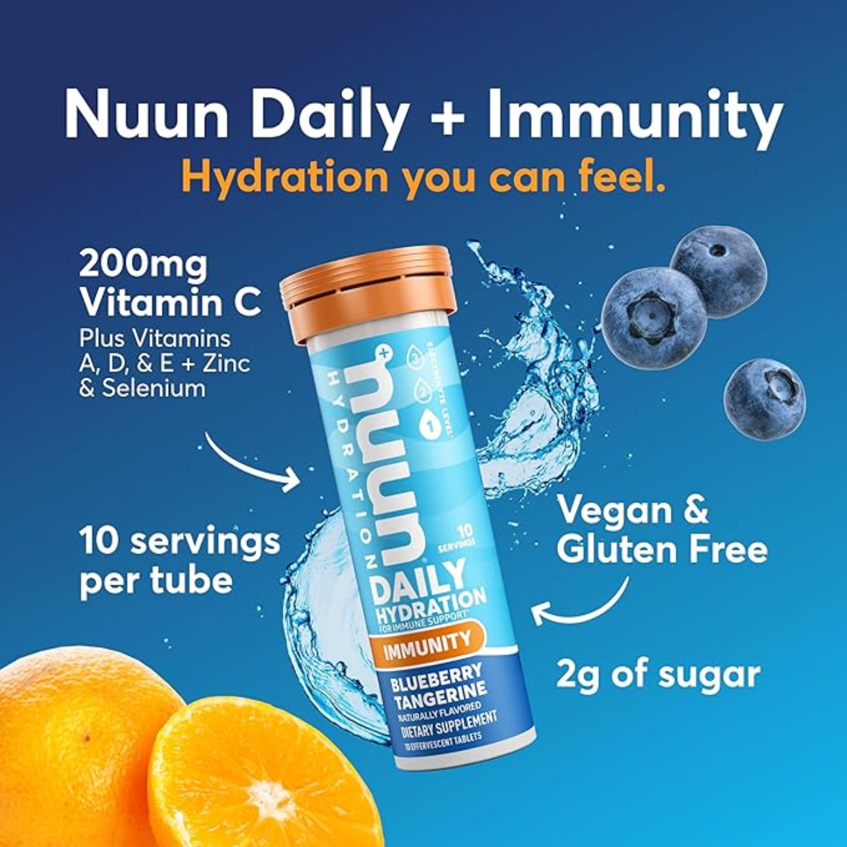 Hidratación Nuun Immunity arándano mandarina – defensas saludables [imagen 4].