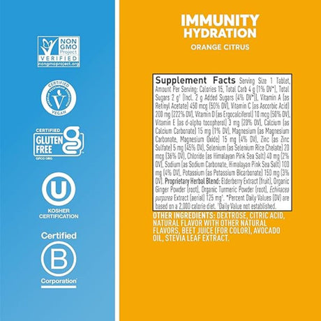 Pastillas Hidratantes Nuun Immunity Naranja 10 Tabletas - Energía deportiva 2