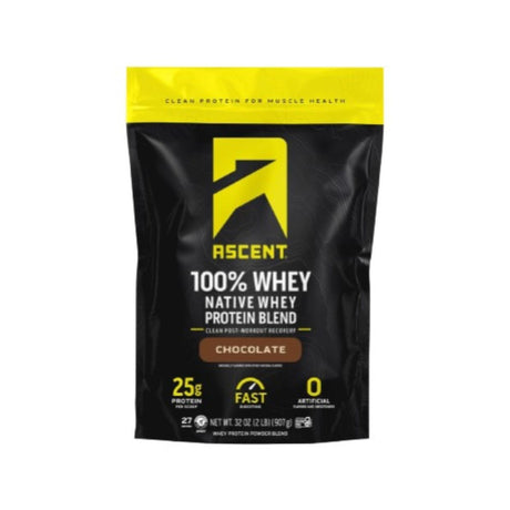 Proteína Ascent 100% Whey Chocolate 907g- Energía deportiva 