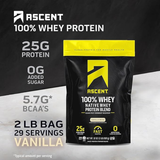 Ascent Whey Protein – Vainilla Limpia | 2 lb