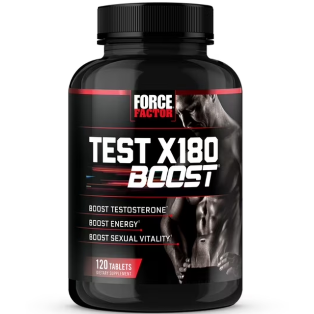 [imagen 1] Force Factor Test X180 Boost 120 comprimidos – Potenciador de testosterona para aumentar la fuerza masculina.