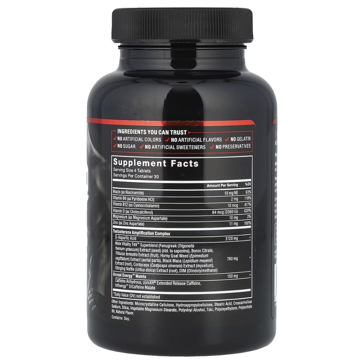 [imagen 2] Suplemento Force Factor Test X180 Boost 120 tabletas – Formula con tres mil miligramos acido D aspartico.