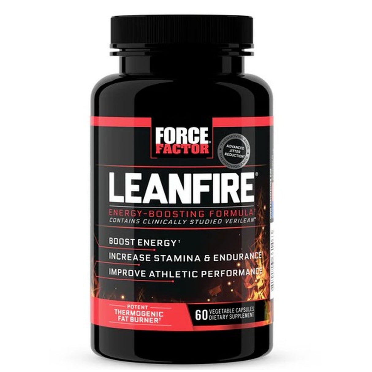 Suplemento Force Factor LeanFire Verilean 60 Cápsulas - Termogénico Energía Limpia -Imagen 1