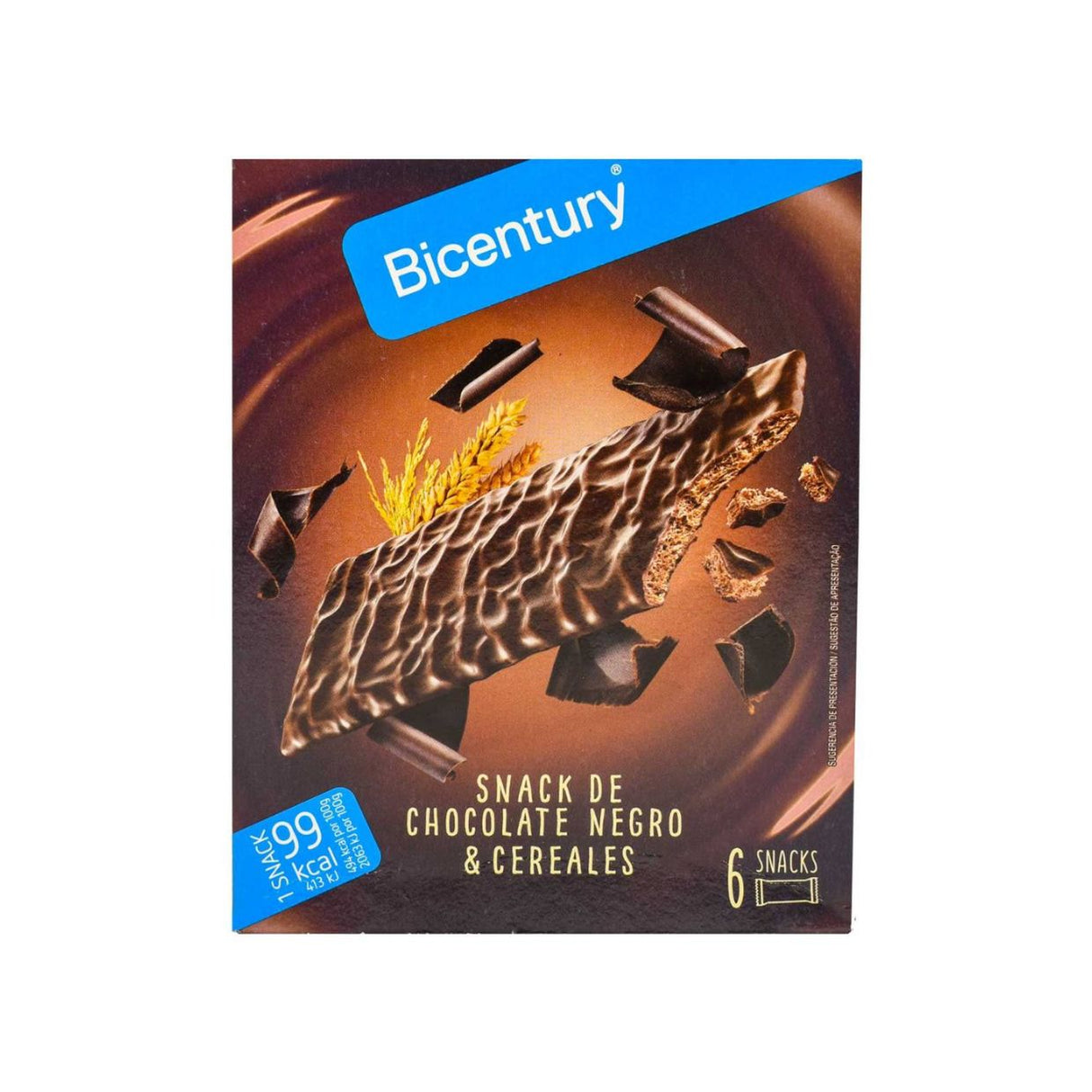 Barrita Bicentury chocolate negro y cereales