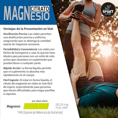 Suplemento Drasanvi Magnesio Melocotón 16 Viales - Recuperación Muscular 4