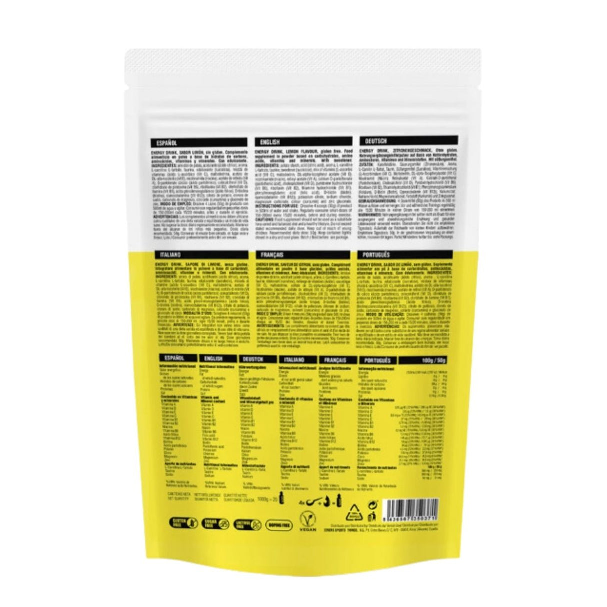 Energy Drink 1 Kg Sabor Limón