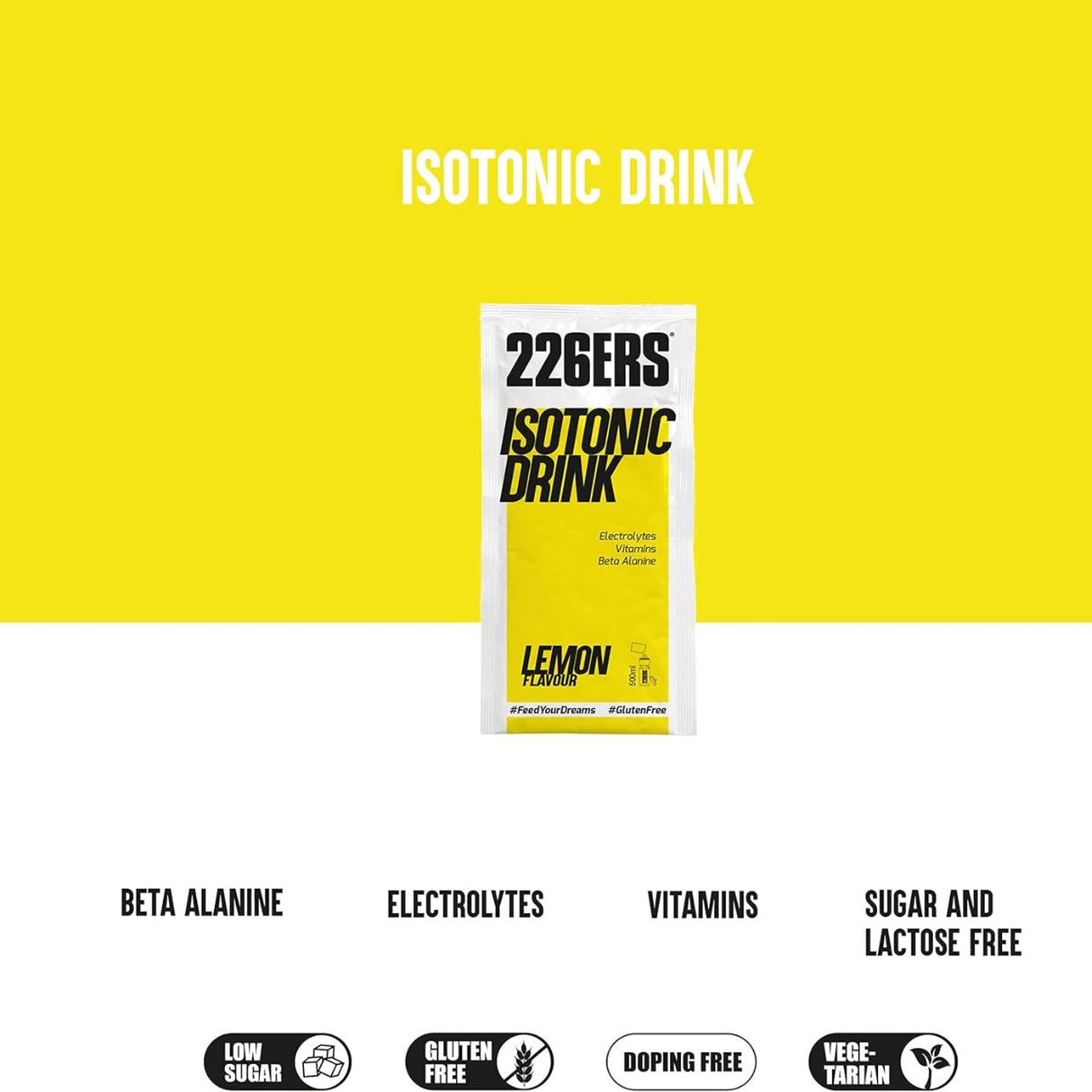 Bebida Energética 226ERS Isotónica Limón 20g - Energía deportiva 1