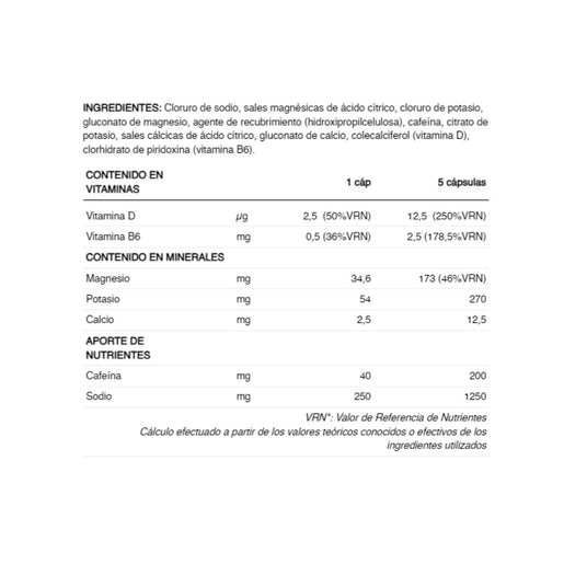 Pastillas Energéticas 226ERS Sales y Electrolitos con Cafeína 100 Cápsulas - Suplemento Deportivo Hidratación  3