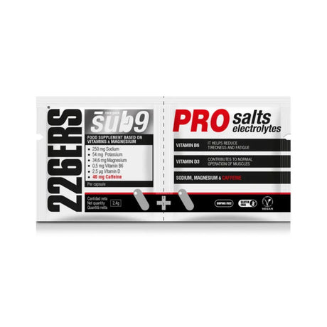 Pastillas Energéticas 226ERS SUB9 Pro Duplo de Sales y Electrolitos con Cafeína 2.4g - Hidratación y energía