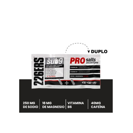 Pastillas Energéticas 226ERS SUB9 Pro Duplo de Sales y Electrolitos con Cafeína 2.4g - Hidratación y energía 2