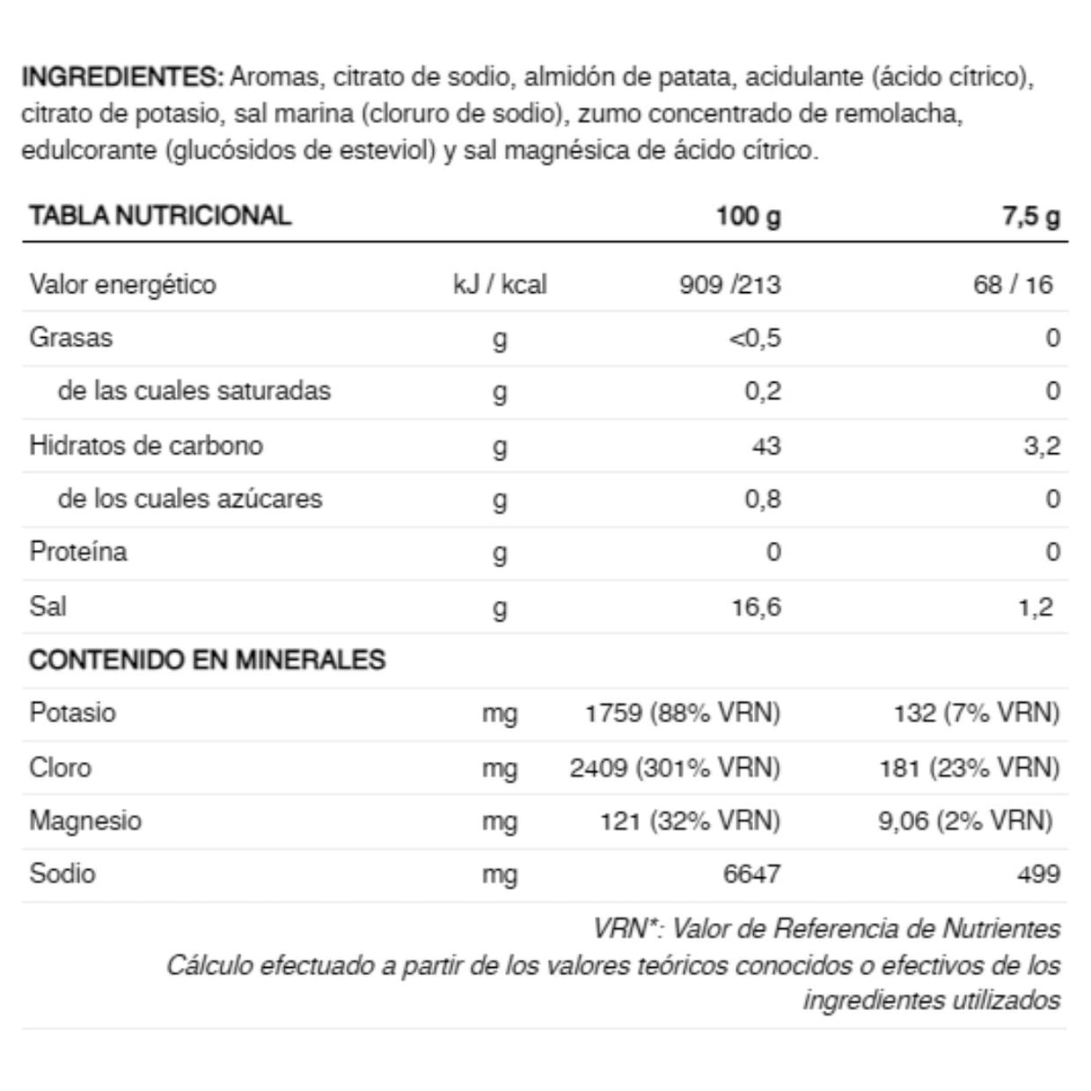 Bebida Energética 226ERS Hipotónica Hydrazero Fresa 7,5g
