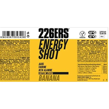 Bebida Energética 226ERS Energy Shot Banano 60ml - Energía deportiva 4
