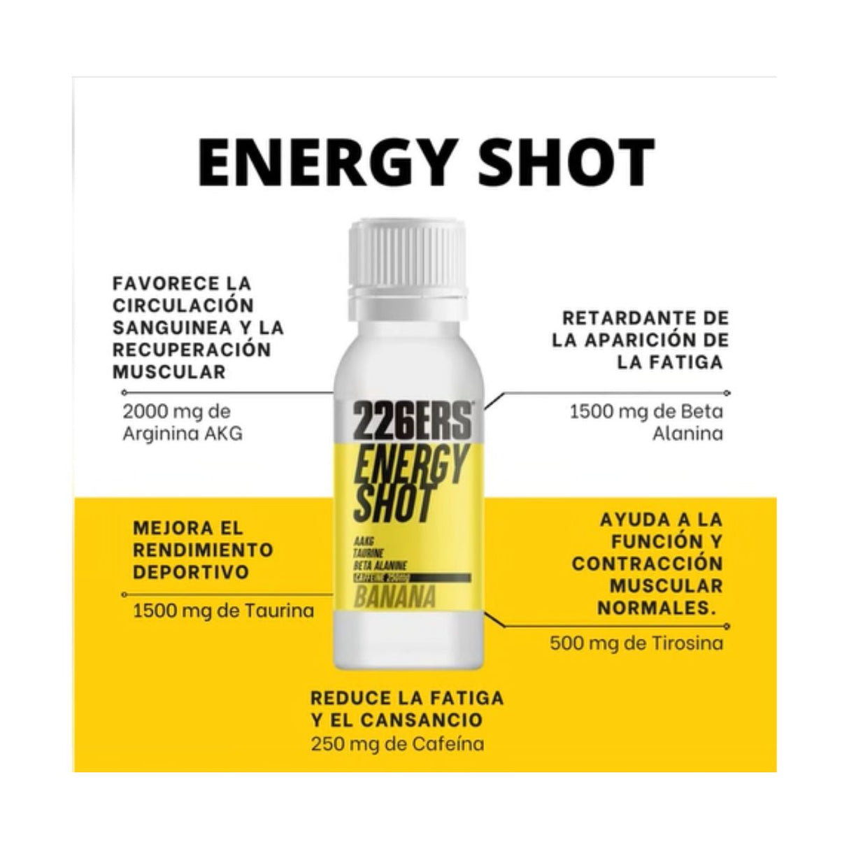 Bebida Energética 226ERS Energy Shot Banano 60ml - Energía deportiva 1