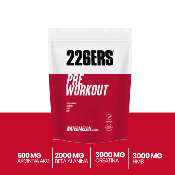 Suplemento deportivo Pre Workout 226ERS Sandía 300g - Energía deportiva