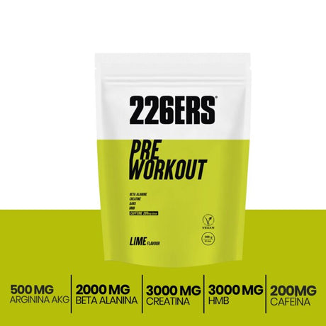 Suplemento deportivo Pre Workout 226ERS Limón 300g - Energía deportiva