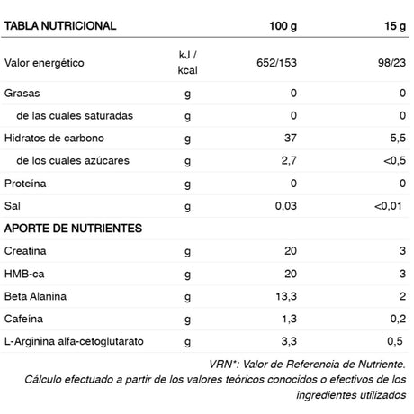 Suplemento deportivo Pre Workout 226ERS Limón 300g - Energía 2