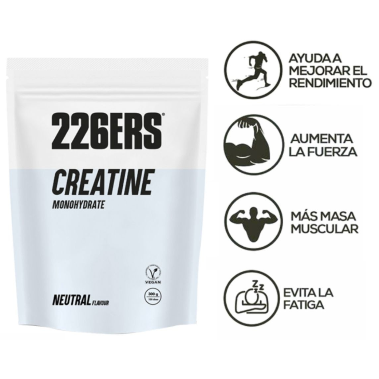 Creatina en polvo Creapure 300g suplemento rendimiento deportivo CR [imagen 2]