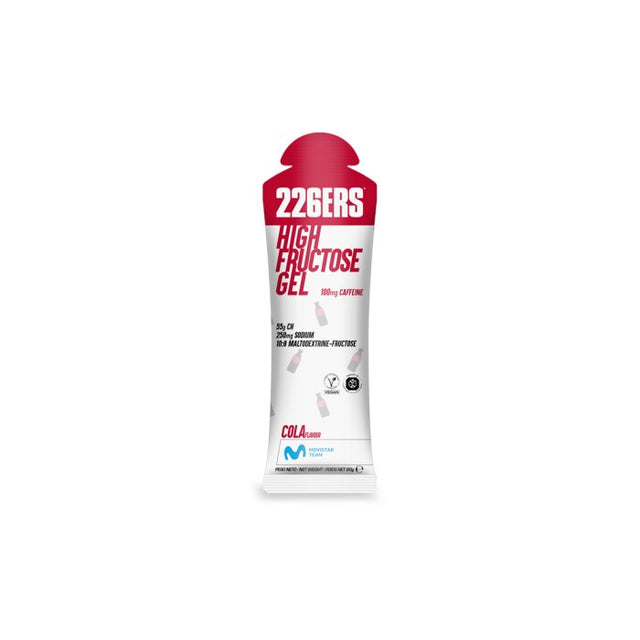 Gel Energético 226ERS Fructosa con Cafeína Cola 80g - Energía deportiva