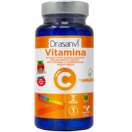 Drasanvi Vitamina C masticable 200 mg – refuerzo inmune [imagen 1]