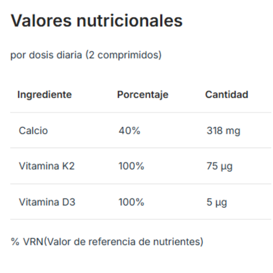 Calcio Drasanvi con vitamina D3 K2 – comprimidos para salud ósea [imagen 4]