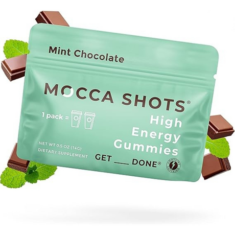 Gomitas Energéticas Mocca Shots con Cafeína Chocomenta 14g - Energía deportiva 1