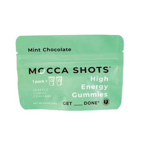 Gomitas Energéticas Mocca Shots con Cafeína Chocomenta 14g - Energía deportiva