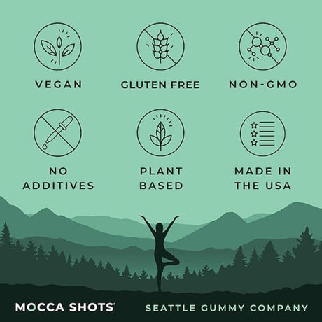 Gomitas Energéticas Mocca Shots con Cafeína Chocomenta 14g - Energía deportiva 3