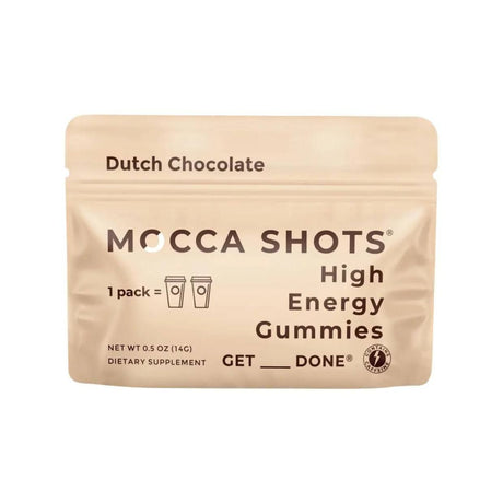 Gomitas Energéticas Mocca Shots con Cafeína Chocolate Holandés 14g - Energía deportiva
