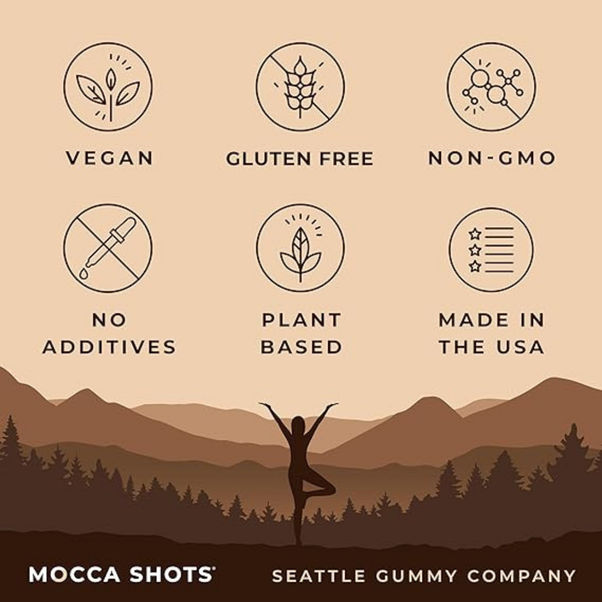 Gomitas Energéticas Mocca Shots con Cafeína Chocolate Holandés 14g - Energía Instantánea  4