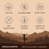 Gomitas Energéticas Mocca Shots con Cafeína Chocolate Holandés 14g - Energía Instantánea  4