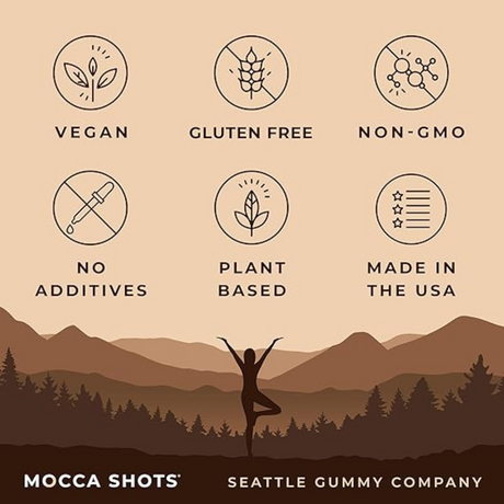 Gomitas Energéticas Mocca Shots con Cafeína Chocolate Holandés 14g - Energía deportiva 3